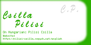 csilla pilisi business card